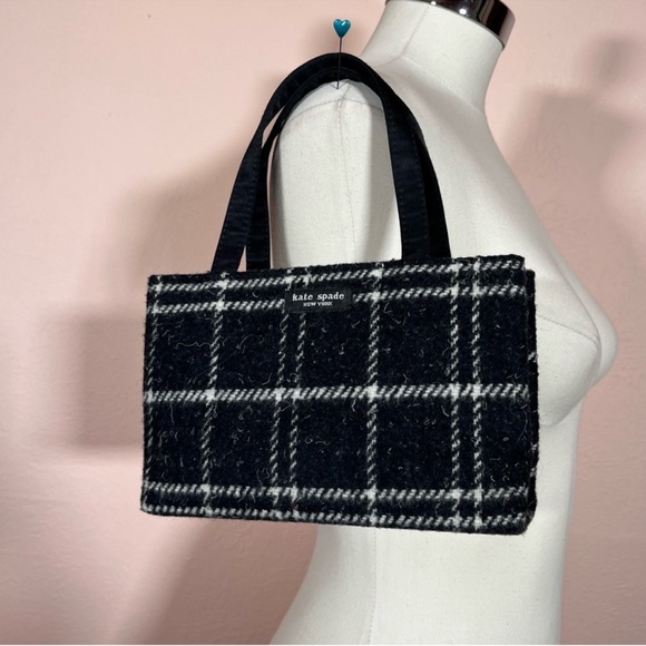 kate spade Handbags - SOLD LIVE! Vintage Y2K Kate Spade Black Plaid HandBag